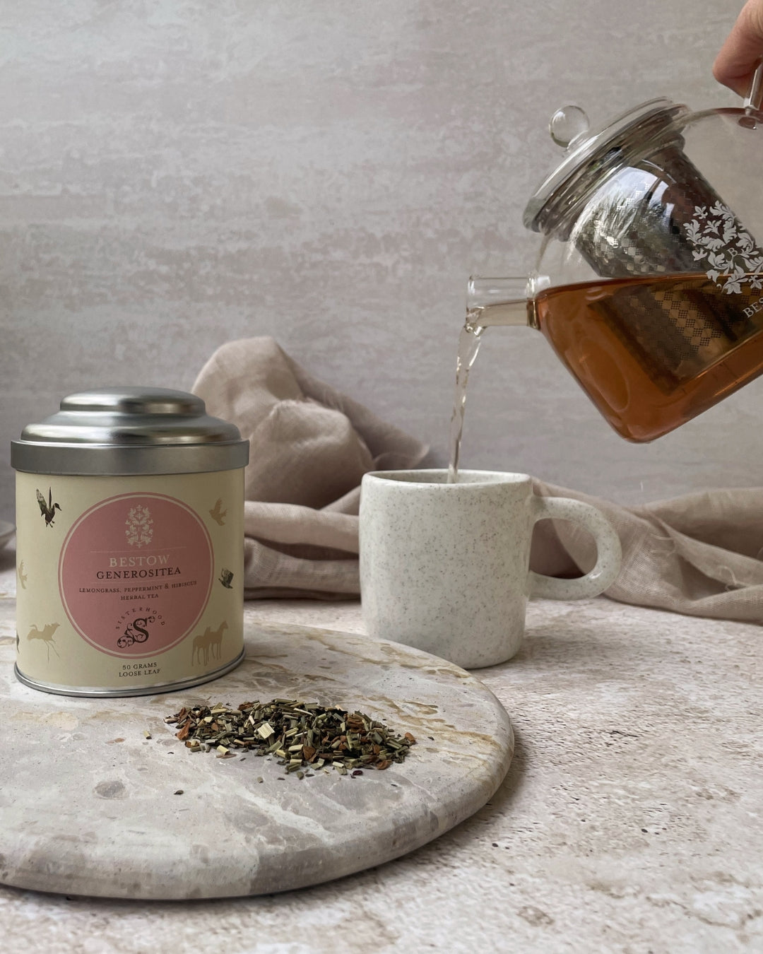 Bestow Generositea Organic Herbal Tea Tin
