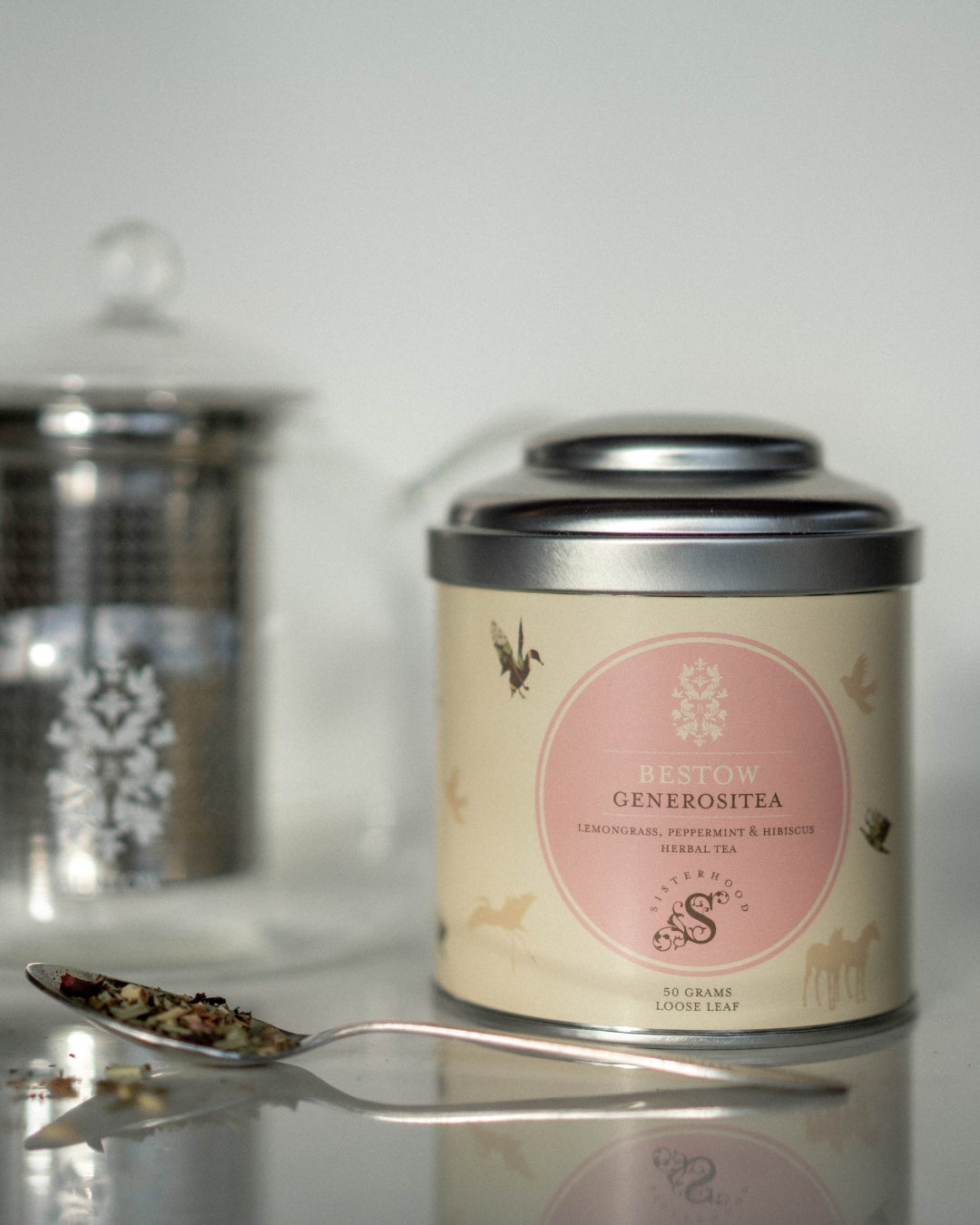 Bestow Generositea Organic Herbal Tea Tin