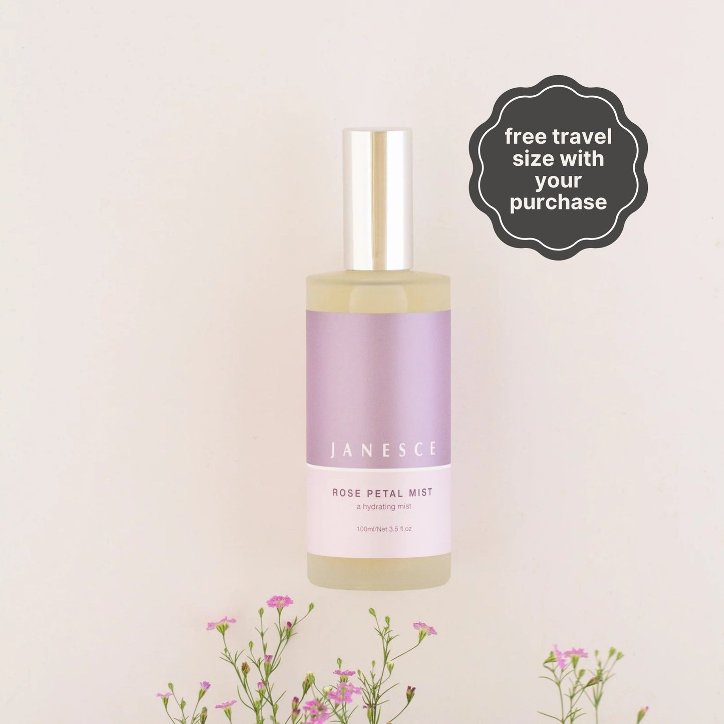 Rose Petal Mist 100ml + Travel Size Gift
