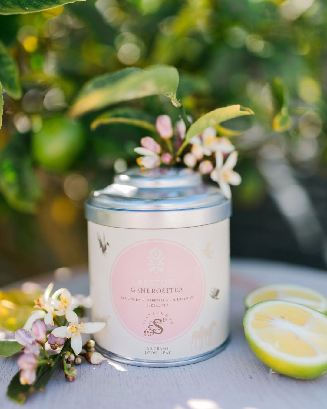 Bestow Generositea Organic Herbal Tea Tin